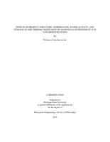 Effects of product structure, temperature, water activity, and storage on the thermal resistance of Salmonella Enteritidis PT 30 in low-moisture foods