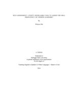 Self-assessment : a feisty or reliable tool to assess the oral proficiency of Chinese learners?