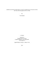 Generalization of portable activity schedules to the inclusive setting for children with autism