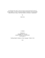 Incorporating oral tests in high stakes English exams in Bangladesh : a study on Bangladeshi students' and teachers' perceptions of oral testing during university admission