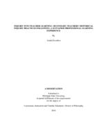 Inquiry into teacher learning : secondary teachers' historical inquiry practices following a sustained professional learning experience