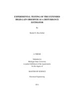 Experimental testing of the extended high-gain observer as a disturbance estimator