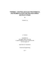 Thermal controlled electrochemical instrumentation for protein array microsystems