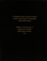 The overseas behavior patterns of students : a study of an Experiment In International Living summer program