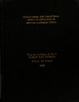 Occupational and educational levels of aspiration of Mexican-American youth