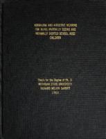 Verbalism and affective meaning for blind, partially seeing and normally sighted school aged children