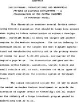 Institutional, organizational, and managerial factors in economic development : a consideration of the cottin industry in Northeast Brazil