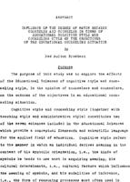 Influence of the degree of match between counselee and counselor in terms of educational cognitive style and counseling style on the objectives of the educational counseling situation