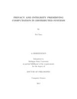 Privacy and integrity preserving computation in distributed systems