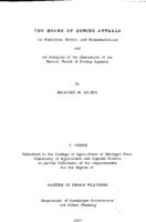 The board of zoning appeals ; its functions, duties, and responsibilities and an analysis of the operations of the Detroit Board of Zoning Appeals