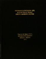 Performance on professional-level selection tests by socially-sensitive demographic groupings