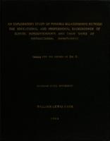 An exploratory study of possible relationships between the educational and professional backgrounds on school superintendents and their views of instructional improvement