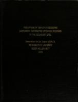 Perceptions of employers regarding cooperative distributive education programs at the secondary level