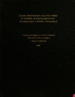 Factors associated with the effectiveness of personnel in positions appropriate for degree-level industrial technologists