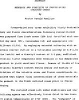 Rheology and stability of freeze-dried cultured cream