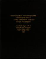 A classification model for predicting academic performance for Master of Business Administration students at Michigan State University