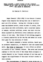 Edgar Fawcett, a minor writer in the literary current of his time : an edition of his unpublished novel, The Pride of Intellect