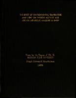 The effect of environmental temperature and light on thyroid activity and certain metabolic measures in sheep