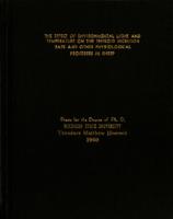 The effect of environmental light and temperature on the thyroid secretion rate and other physiological processes in sheep