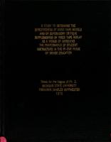 A study to determine the effectiveness of video tape models and of supervisory critique supplementary by video tape replay as a method of improving the performance of student instructors in the in-car phase of driver education