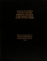 An analysis of attitudes of certain adults regarding assignment of young addicts to drug treatment programs based on selected variables