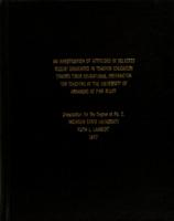 An investigation of attitudes of selected recent graduates in teacher education toward their educational preparation for teaching at the University of Arkansas at Pine Bluff