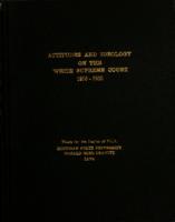 Attitudes and ideology on the White Supreme Court, 1910-1920