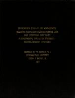 Environmental stability and morphogenetic relaxation in bryozoan colonies from the Eden shale (Ordovician, Ohio Valley) : a developmental explanation of stability-diversity-variation hypotheses