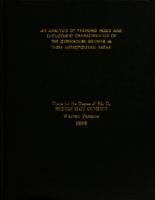 An analysis of training needs and employment characteristics of the greenhouse grower in three metropolitan areas