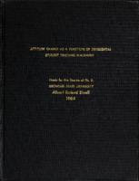 Attitude change as a function of differential student teaching placement