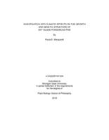 Investigation into climatic effects on the growth and genetic structure of sky island ponderosa pine