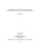 Teacher beliefs : effects of a teacher based mindset intervention on math student motivation and achievement