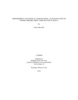 Empowerment and critical consciousness : an investigation of women's beliefs about wife-beating in Kenya