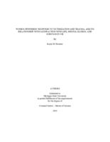 Women offenders' response to victimization and trauma, and its relationship with satisfaction with life, mental illness, and substance use