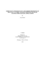 Improved water resistance and barrier properties of polyvinyl alcohol With polyurethane siloxane coating for packaging applications