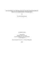 SUSTAINABILITY OF THE HIGH PLAINS AQUIFER : FROM DELIBERATE IMPACTS TO UNINTENDED CONSEQUENCES