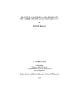 PERCEPTION OF ACADEMIC LEADERSHIP HELD BY  MID-CAREER STEM AND SOCIAL SCIENCE FACULTY