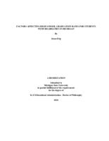 FACTORS AFFECTING HIGH SCHOOL GRADUATION RATES FOR STUDENTS WITH DISABILITIES IN MICHIGAN