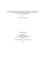 LEARNING TO DEFINE IN MATHEMATICS : THE EFFECTS OF A SEQUENCE OF TASKS ON PRESERVICE TEACHERS’ ABILITIES TO CONSTRUCT HIGH QUALITY DEFINITIONS