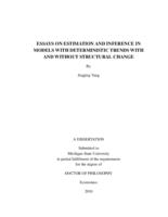 Essays on estimation and inference in models with deterministic trends with and without structural change
