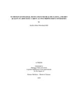 Nutrition knowledge, motivation for healthy eating, and diet quality in army ROTC cadets at two Midwestern universities