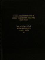 The Santal village headman : a study of leadership and continuity in an egalitarian society in India