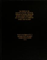 The effects of an objective-centered, sequential program of physical education on the academic achievement and intelligence of elementary school-aged children