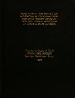 Some attitudes that indicate job satisfaction in vocational home economics teachers graduated from two different curriculums at Michigan State University