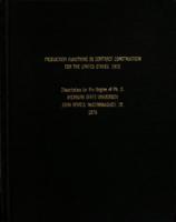 Production functions in contract construction for the United States, 1972