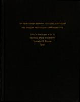 The relationship between attitudes and values and selected background characterstics