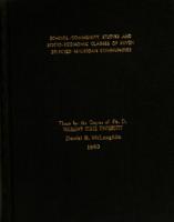 School-community studies and socio-economic clases of seven selected Michigan communities