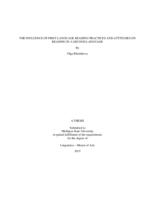 The influence of first language reading practices and attitudes on reading in a second language