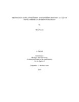 Translanguaging, investment and gendered identity : a case of Nepali immigrant women in Michigan