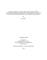 Investigation of translaminar fracture in fibrereinforced composite laminates---applicability of linear elastic fracture mechanics and cohesive-zone model